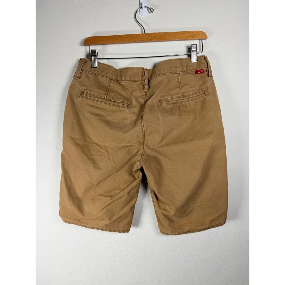 Levi's Men's Khaki Chino Shorts Flat Front Casual Everyday Wear Size 30